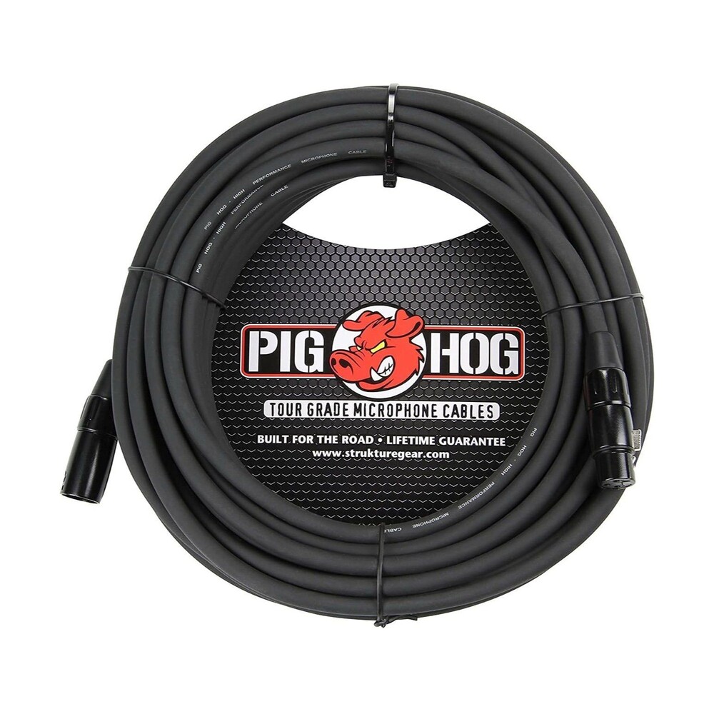 Pig Hog PHM50 High Performance 8mm XLR Microphone Cable, Black , 50 Feet